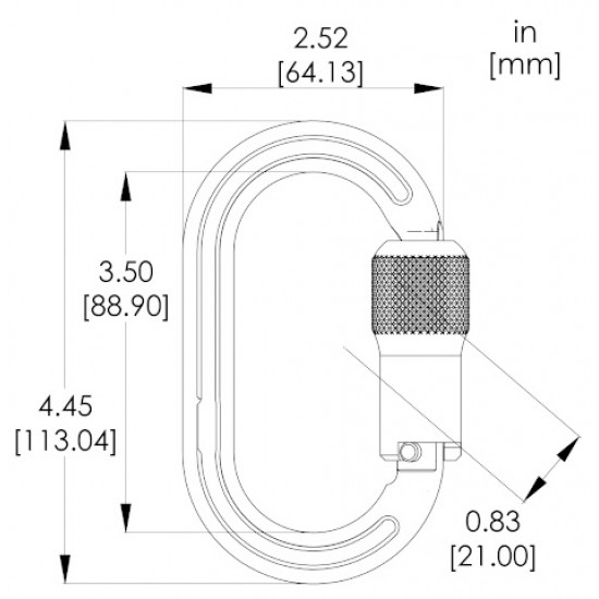 1397 Yates TriLock® ANSI Oval Carabiner