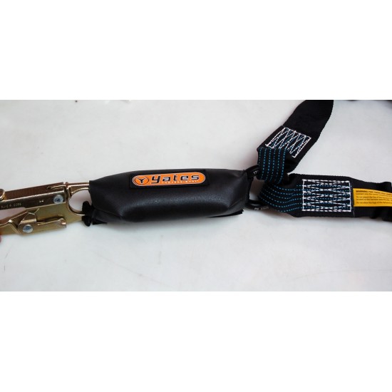 880-12 Dual Elastic Legs w/6-12 ft Free Fall Lanyard - 2 1/2" Steel ladder Hooks