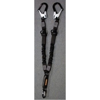 881-12R Wind Tower Lanyard(Twin Leg) w/Rescue D-Rings - Black